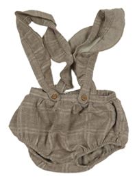 Hnedé kockované kraťasy s trakami George