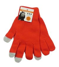 Nové - červené prstové rukavice s nápisem 