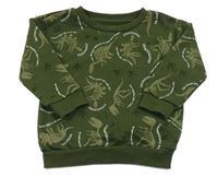 Tmavozelená mikina s dinosaurami Primark
