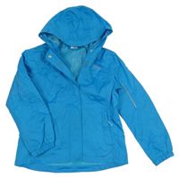 Modrá šušťáková funkčná jarná bunda s kapucňou Crane