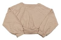 Svetloružová crop ľahká mikina Next