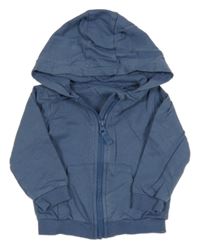 Modrá prepínaci mikina s kapucňou Tu