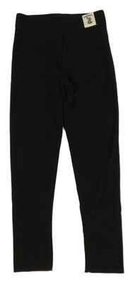 Čierne plyšové legíny s nášivkou