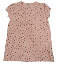 Svetloružové tričko s ružovými hviezdami