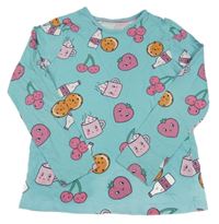 Modré pyžamové triko s obrázky George