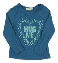 Modré tričko s nápisom kids