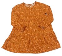 Hnedé kvetované ľahké šaty Tu