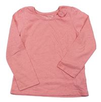 Ružové melírované tričko s mašlou Yd.