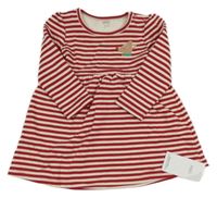 Nové - Červeno-bílé pruhované teplákové šaty se sobem M&S