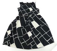 Černo-bílé vzorované šaty Next