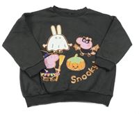 Antracitová mikina s Peppou a kamarády George