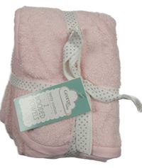 Nové - 2set - 2x růžový froté ručník s kapucí George