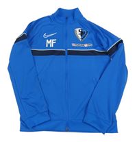 Modrá propínací sportovní mikina s nápisy Nike