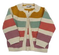 Béžovo-farebný pruhovaný prepínaci sveter Ergee