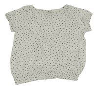 Bílo-tmavomodrá halenka se srdíčky Yigga