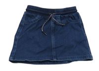 Tmavomodrá tepláková rifľová sukňa Reserved