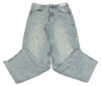 Nové - Svetlomodré loose fit rifle H&M