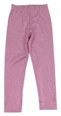 Nové - Růžové třpytivé legíny H&M