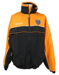 Pánska oranžovo-čierna šušťáková športová bunda s erbem Pro Star