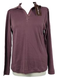 Nové - Dámské vínové triko s límečekm Punto Roma 