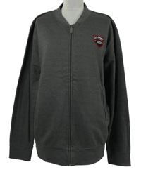 Pánska sivá prepínaci mikina s erbem