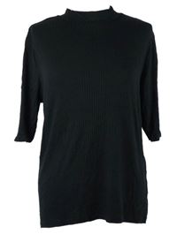 Dámské černé žebrované tričko M&S