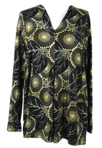 Dámska čierno-žltá vzorovaná blúzka Sabatti