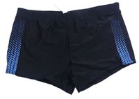 Pánske čierno-modré nohavičkové plavky s pruhmi Crane