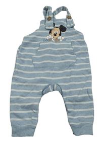Modré pruhované na traké tepláky s Mickey Mousem Disney