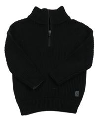 Černý svetr se zipem Next