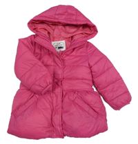 Malinová šušťáková zimná bunda s kapucňou M&S