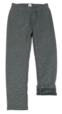 Šedé zateplené legíny s hvězdičkami Topolino