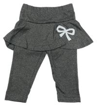 Šedé legíny se sukýnkou a mašlí 