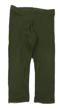 Khaki rebrované legíny Next