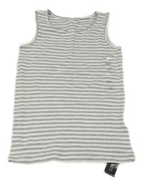 Nové - sivo-biely pruhovaný top Dunnes