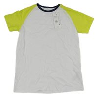 Nové - bílo-zeleno-modré tričko Primark