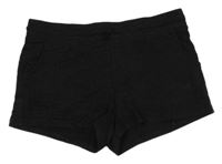 Černo-šedé melírované lehké kraťasy H&M