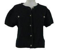 Nové - Dámské černé svetrové bolerko s knoflíky H&M