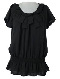Dámská černá halenka s volánky E-vie