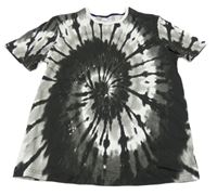 Černo-bílé batikované tričko Bonprix