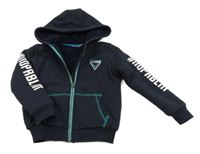 Tmavomodrá zateplená prepínaci mikina s kapucňou Lupilu