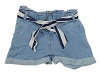 Světlemodré riflové kraťasy se stuhou v pase Kids