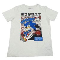 Biele tričko so Sonicem