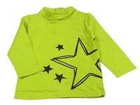 Neonově zelený rolák s hvězdami Topolino
