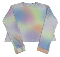 Barevné duhové úpletové triko Primark