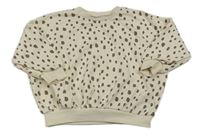 Smotanová bodkovaná á oversize mikina Matalan