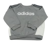 Šedo-bílá mikina Adidas