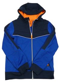 Tmavomodro-modrá bundomikina s kapucí WE