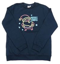 Tmavomodrá mikina so Santou Lily & Dan