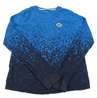 Modro-černé vzorované triko Next